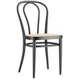 THONET 218 Bugholzstuhl Bistrostuhl | Rohrgeflecht-Sitz | Buche schwarz gebeizt
