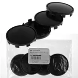 4x 61mm Nabenkappen Felgen Deckel Radnaben Kappen Schwarz Gewölbt für AUDI
