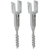 Trutzholm U-profil Bodenhülse zum Einschrauben 67,5 cm feuerverzinkt für Vierkanthölzer 7x7 70mm