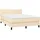 vidaXL Boxspringbett mit Matratze Creme 140x200 cm Stoff