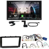 Kenwood DMX8021DABS Android Auto CarPlay Einbauset für Toyota Hilux 2016-2019