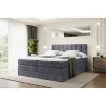 altdecor Boxspringbett OTTA KING - 160x200 - H3/H4 - Dunkelgrau