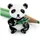 SIKORA 14S Mini Sammler Glasfigur Panda Bär H ca. 2 cm