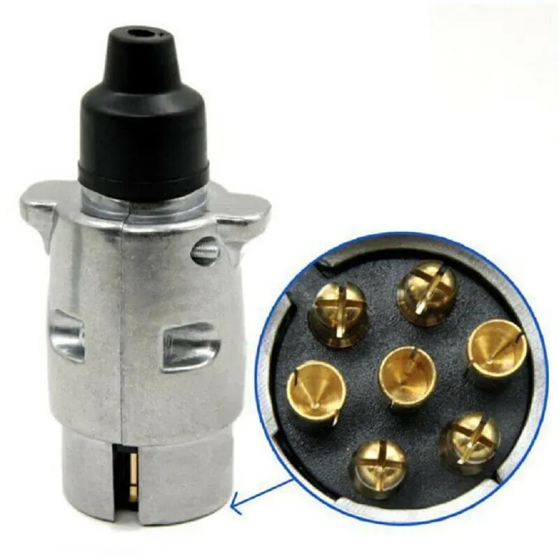 Metall-Anhängerstecker 7-polig, 12 V (männlich)