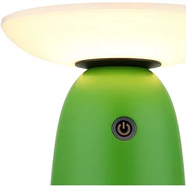 GLOBO Solarlampe Außenleuchte Tischlampe grün LED Gartenleuchte Touchdimmer Balkonlampe, Aluminium Kunststoff, 10w 500lm Warmweiß, Dxh 16 x 22,5 cm
