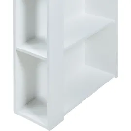 [en.casa] Bartisch Danderyd 120 x 60 x 106 cm mit 3 Ablagefächern Weiß/Eicheoptik