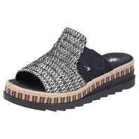 Rieker Keilpantolette, Sommerschuh, Strandschuh, Urlaubschuh, Plateau, mit Stretcheinsatz Rieker