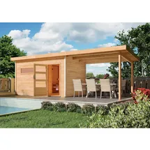 Karibu Schleppdach für Gartensaunen Skrollan 2+3