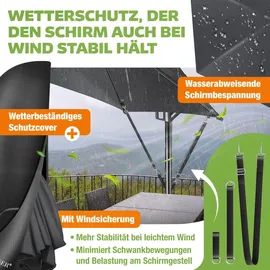Kesser Ampelschirm Ø 300 cm Grau
