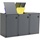 Reinkedesign Mülltonnenbox Boxxi Typ-XD, 3x 120l, Türfarbe Anthrazit