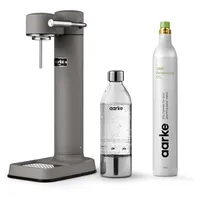 Aarke Carbonator 3, Premium Wassersprudler, Mattgrau Finish + Aarke 60L CO2-Zylinder, 100% erneuerbares CO2