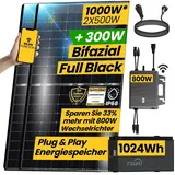 epp.solar 1000W Balkonkraftwerk mit Speicher Komplettset mit 800W TSOL-MS 800W Wechselrichter | TSUN DCU1000 Solarspeicher PV Anlage