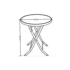 VCM Sonlas Gartentisch Ø 55 x 70 cm grau