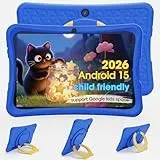 DigiLand Android 15 Kinder Tablet 10,1 Zoll, 6GB RAM + 32GB ROM (erweiterbar), Elternkontrolle, Kinder-Apps vorinstalliert, Doppelkamera, inkl. robuster Schutzhülle (Blau)