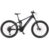 Fischer E-Bike MTB für Damen und Herren, RH 44 cm, Mittelmotor 90 Nm, 36 V Akku im Rahmen, Schwarz matt,