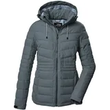 Steppjacke mit abzippbarer Kapuze/Funktionsjacke ist wasserabweisend blaugrau 44