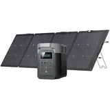 Ecoflow EcoFlow DELTA 2 Tragbare Powerstation 1024Wh, erweiterbar bis 3kWh Powerstation Solar Generator LiFePO4-Batterie DELTA 2 20000 mAh (51,2 V), Schnellladung von 0-80% in 50 Mins, Stromaggregat für Camping/Zuhause