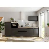 P & B Küchenzeile Jazz 320 cm schwarz