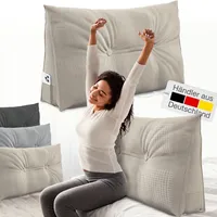 eloneo Rückenkissen Keilkissen 90 x 20 cm Beige