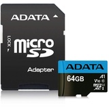 A-Data microSDXC Premier 64GB Class 10 UHS-I V10 + SD-Adapter