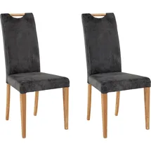 Home Affaire Esszimmerstuhl Roberta (Set), 2 St., Microfaser, grau