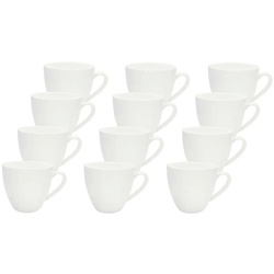 Provance Tasse 12 Stück Keramik Kaffeetasse 200ml 200 ml Becher Pot Teetasse weiß