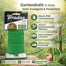 Bradas Gartendraht Soft Grün 5 mm x 4 m