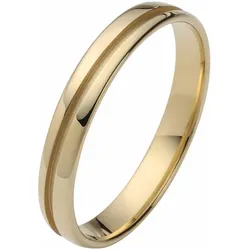 Trauring FIRETTI "Schmuck Geschenk Gold 375 Hochzeit Ehering "LIEBE"" Gr. 20, gold (gelbgoldfarben), Fingerringe, 20, ohne Brillanten, Gelbgold 375, 3,5mm, Made in Germany, wahlweise mit oder ohne Brillanten