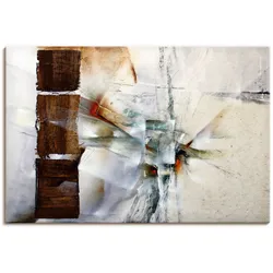 Wandbild ARTLAND "Abstrakte Komposition in weiß", weiß (farbe bild(er): weiß), B:60cm H:40cm, Bilder, als Alubild, Outdoorbild, Leinwandbild in verschied. Größen