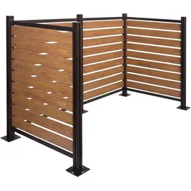 MCW Mülltonnen-Zaun MCW-K57 206 x 130 x 110 cm hellbraun