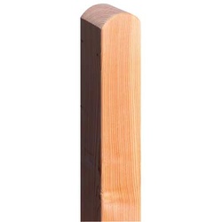 Douglasie Pfosten 9 x 9 x 110 cm - Holzpfosten aus naturbelassener Douglasie - Holzpfosten mit Rundkopf - Holzpfahl für Garten & Sichtschutzzäune