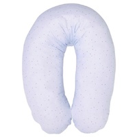 Lorelli Stillkissen Schwangerschaftskissen, 100% Baumwolle, 190 cm lang blau weiß
