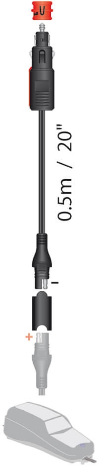 OPTIMATE 12V stekker voor DIN-sockets & sigarettenaansteker