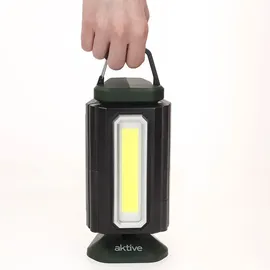 Aktive LED Strahler Außenbereich Kunststoff 9 x 8,5 x 19 cm inkl. USB-Ladegerät grün
