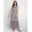 Druckkleid bedruckt Blau/Rot 36