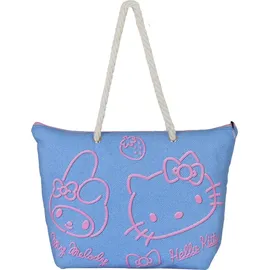 Karactermania Hello Kitty Strandtasche Denim Blue
