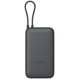 Xiaomi Powerbank 20000 mAh (mit integriertem Kabel) Grau Dark Grey) - Grau