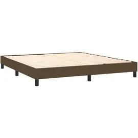 vidaXL Boxspringbett mit Matratze Dunkelbraun 180x200 cm Stoff
