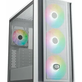 Cooler Master MasterBox 600 White Desktop, PC-Gehäuse weiß, Glasfenster