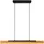 Trio Kerala 1-flg. 90 cm eckig schwarz matt / Holz