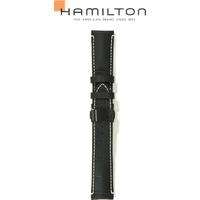 Hamilton Leder Rail Road Band-set Leder-schwarz-22/20 H690.406.105 - schwarz