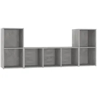 VidaXL 3-tlg. TV-Schrank-Set Betongrau Holzwerkstoff