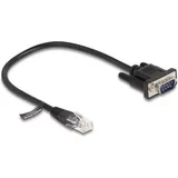 DeLock 88008 RJ45 / Seriell Netzwerkkabel, Patchkabel 0.30m Schwarz