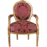 Stuhl Barock Marie Louise Barocksessel Sessel Antik Gold Armlehnstuhl Sitzmöbel