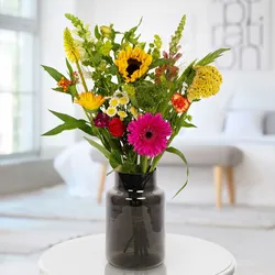 Blumenstrauß Feldstrauß mit Vase, verschiedene Größen