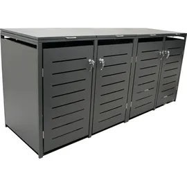 DEGAMO Mülltonnenbox 264 x 80 x 116 cm anthrazit
