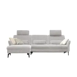 Kollektion Kraft Ecksofa Cord DANTE ¦ silber ¦ Maße (cm): B: 280 H: 91 T: 179.0