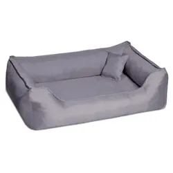 Tierlando DONALD ORTHO Hundebett Anti Haar M L XL XXL 80 100 120 150cm grau/ grau 80 cm, 22 cm, 60 cm