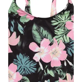 Roxy Badeanzug "Shadow Floral", Mädchen, Gr. 12(148-156cm), schwarz, 18% Elasthan, 82% Polyester, Badeanzüge Badeanzug