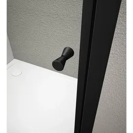 a&n&a aQualine ARLETA BLACK Duschabtrennung Viertelkreis mit Schiebetür 90 x 185 cm schwarz/Klarglas Aqualine-BLS900